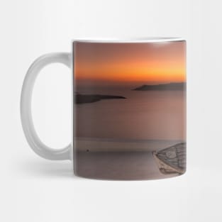 Sunset from Firostefani in Santorini, Greece Mug